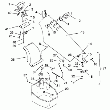 FRONT STORAGE COMPARTMENT SLT 780 B964588 and  Intl. SLT 780 I964588 (4935683568A008)