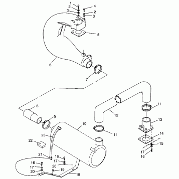 EXHAUST SYSTEM SLT 780 B964588 and  Intl. SLT 780 I964588 (4935683568B004)