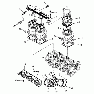 CYLINDER & MANIFOLD SLT 780 B964588 and  Intl. SLT 780 I964588 (4935683568C001)