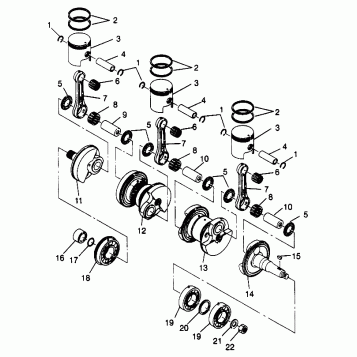 CRANKSHAFT & PISTON SLT 780 B964588 and  Intl. SLT 780 I964588 (4935683568C002)