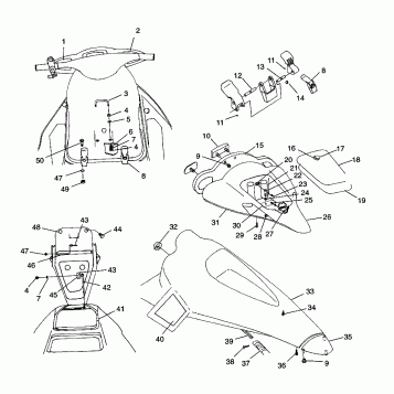 FRONT STORAGE COMPARTMENT HURRICANE B964466 and Intl. HURRICANE I964466 (4935733573A007)