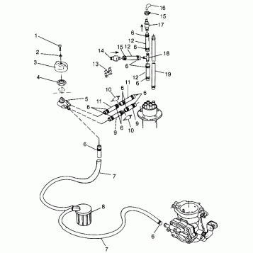 FUEL SYSTEM HURRICANE B964466 and Intl. HURRICANE I964466 (4935733573A010)