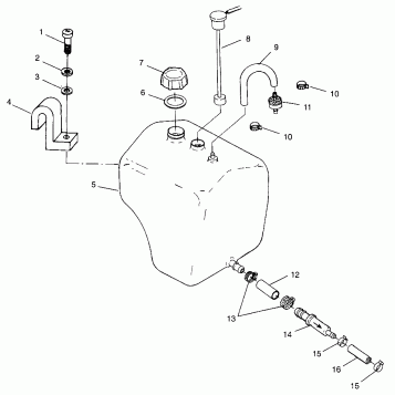 OIL TANK HURRICANE B964466 and Intl. HURRICANE I964466 (4935733573A012)