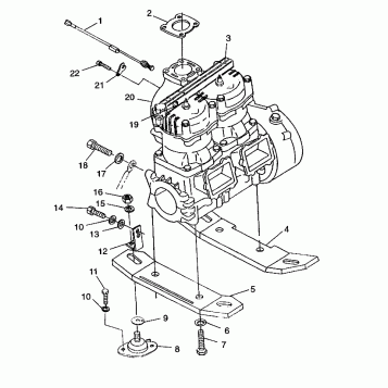 ENGINE MOUNTING HURRICANE B964466 and Intl. HURRICANE I964466 (4935733573B001)
