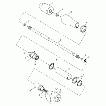 DRIVE SYSTEM HURRICANE B964466 and Intl. HURRICANE I964466 (4935733573B002)