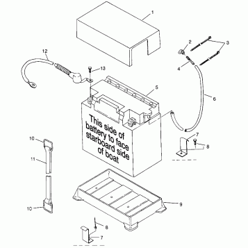 BATTERY BOX HURRICANE B964466 and Intl. HURRICANE I964466 (4935733573B005)