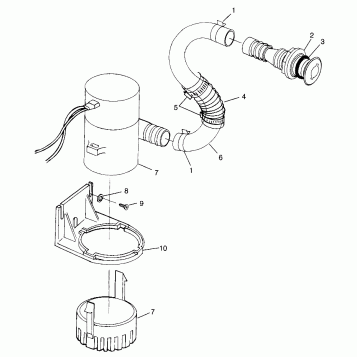 BILGE PUMP HURRICANE B964466 and  Intl. HURRICANE I964466 (4935733573B011)