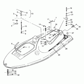 HULL and BODY SLTX B964590 and Intl. SLTX I964590 (4935783578A006)