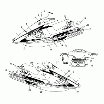 DECALS SLTX B964590 and Intl. SLTX I964590 (4935783578A007)