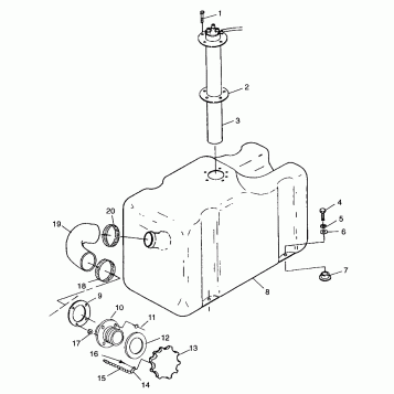 FUEL TANK SLTX B964590 and Intl. SLTX I964590 (4935783578A009)