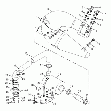 EXHAUST SYSTEM SLTX B964590 and Intl. SLTX I964590 (4935783578B004)