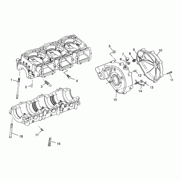 CRANKCASE SLTX B964590 and Intl. SLTX I964590 (4935783578B014)
