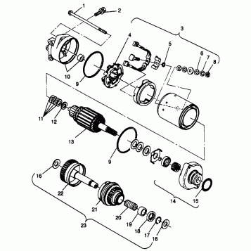 STARTING MOTOR SLTX B964590 and Intl. SLTX I964590 (4935783578C007)