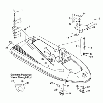 HULL and BODY SLX 780 B964287 and  Intl. SLX 780 I964287 (4937443744A006)