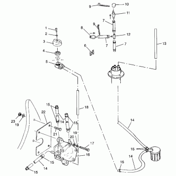 FUEL SYSTEM SLX 780 B964287 and  Intl. SLX 780 I964287 (4937443744A010)