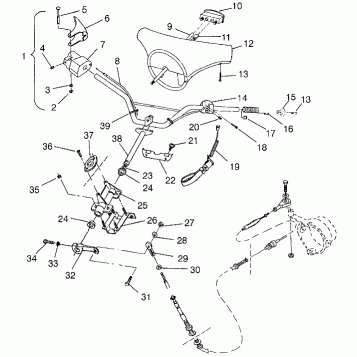 STEERING SLX 780 B964287 and Intl. SLX 780 I964287 (4937443744A013)