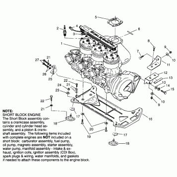 ENGINE MOUNTING SLX 780 B964287 and  Intl. SLX 780 I964287 (4937443744B001)