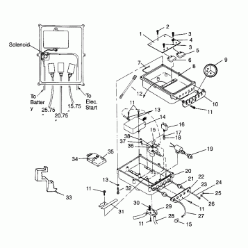 ELECTRICAL BOX SLX 780 B964287 and  Intl. SLX 780 I964287 (4937443744B011)