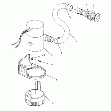 BILGE PUMP SLX 780 B964287 and Intl. SLX 780 I964287 (4937443744B013)