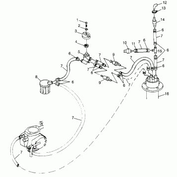 FUEL SYSTEM (SL 700) SL 700 B974071 and Intl. SL 700 I974071 (4940874087A011)