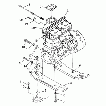 ENGINE MOUNTING SL 700 B974071, Intl. SL 700 I974071, SL 700 Deluxe B974072 (4940874087B003)