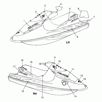 DECALS SL 780 B974088 and Intl. SL 780 I974088 (4940924092A007)