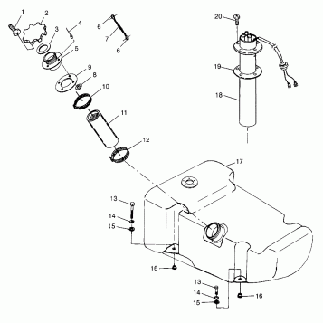 FUEL TANK SL 780 B974088 and Intl. SL 780 I974088 (4940924092A009)