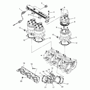 CYLINDER & MANIFOLD SL 780 B974088 and Intl. SL 780 I974088 (4940924092C001)