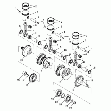 CRANKSHAFT & PISTON SL 780 B974088 and Intl. SL 780 I974088 (4940924092C002)