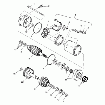 STARTING MOTOR SL 780 B974088 and Intl. SL 780 I974088 (4940924092C007)
