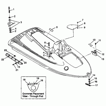 HULL and BODY SL 900 B974091 and SL 1050 B974090 (4940974097A006)