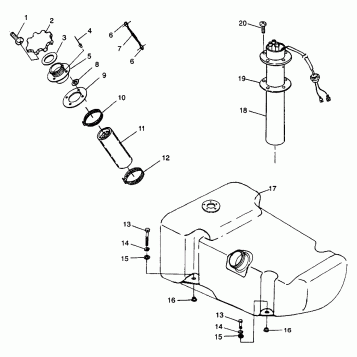 FUEL TANK SL 900 B974091 and SL 1050 B974090 (4940974097A010)