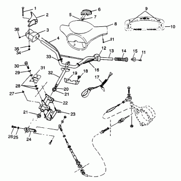 STEERING HANDLEBAR SL 900 B974091 and SL 1050 B974090 (4940974097A013)