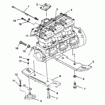 ENGINE MOUNTING SL 900 B974091 and SL 1050 B974090 (4940974097B002)