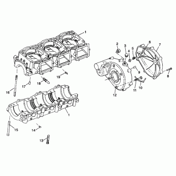 CRANKCASE SL 900 B974091 and SL 1050 B974090 (4940974097C002)