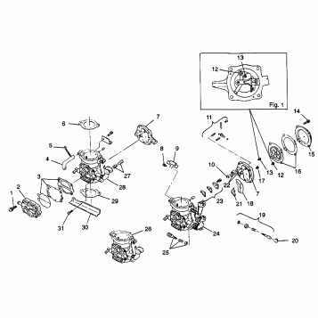 CARBURETOR SL 1050 B974090 (4940974097C007)