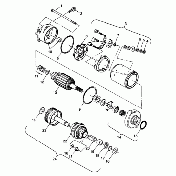 STARTING MOTOR SL 900 B974091 and SL 1050 B974090 (4940974097C011)