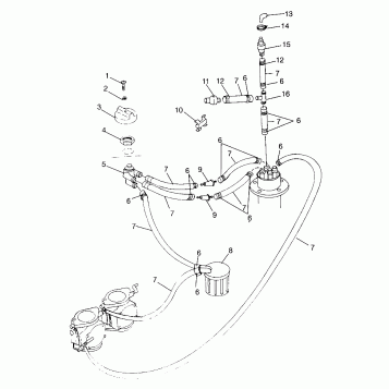 FUEL SYSTEM HURRICANE B974473 and Intl. HURRICANE I974473 (4941044104A011)