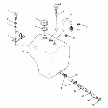 OIL TANK HURRICANE B974473 and Intl. HURRICANE I974473 (4941044104B001)