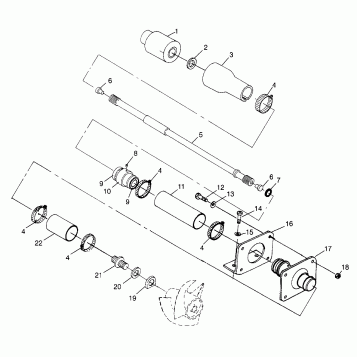 DRIVE SYSTEM HURRICANE B974473 and Intl. HURRICANE I974473 (4941044104B003)