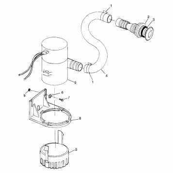 BILGE PUMP HURRICANE B974473 and Intl. HURRICANE I974473 (4941044104B011)