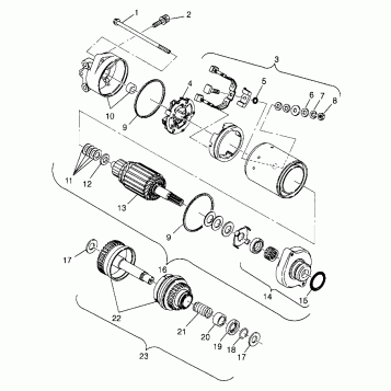 STARTING MOTOR HURRICANE B974473 and Intl. HURRICANE I974473 (4941044104C007)