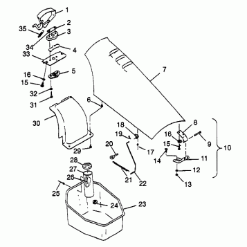 FRONT STORAGE COMPARTMENT SLT 700 B974572 (4941124112A008)