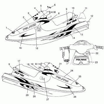 DECALS SLT 780 B974588 (4941174117A007)