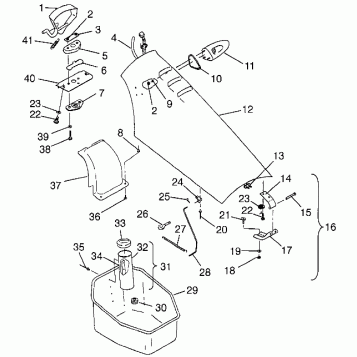 FRONT STORAGE COMPARTMENT SLT 780 B974588 (4941174117A008)