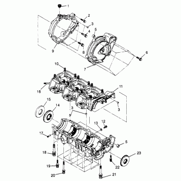 CRANKCASE SLT 780 B974588 (4941174117B013)