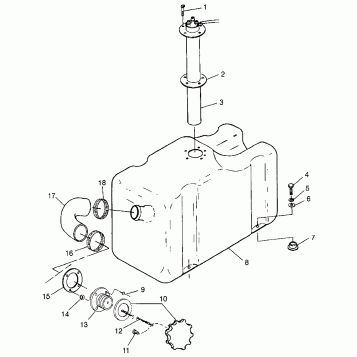 FUEL TANK SLTX B974590 and INTL. SLTX I974590 (4941214121A009)
