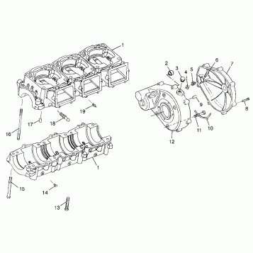 CRANKCASE SLTX B974590 and INTL. SLTX I974590 (4941214121B013)