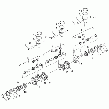 CRANKSHAFT & PISTON SLTX B974590 and INTL. SLTX I974590 (4941214121C003)