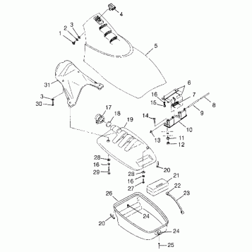 FRONT STORAGE COMPARTMENT - B974978 (4941254125a008)